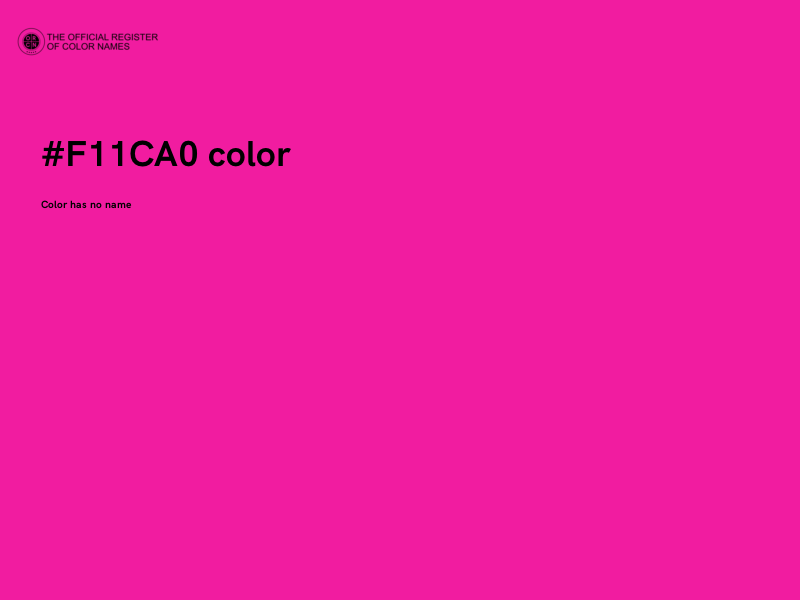 #F11CA0 color image