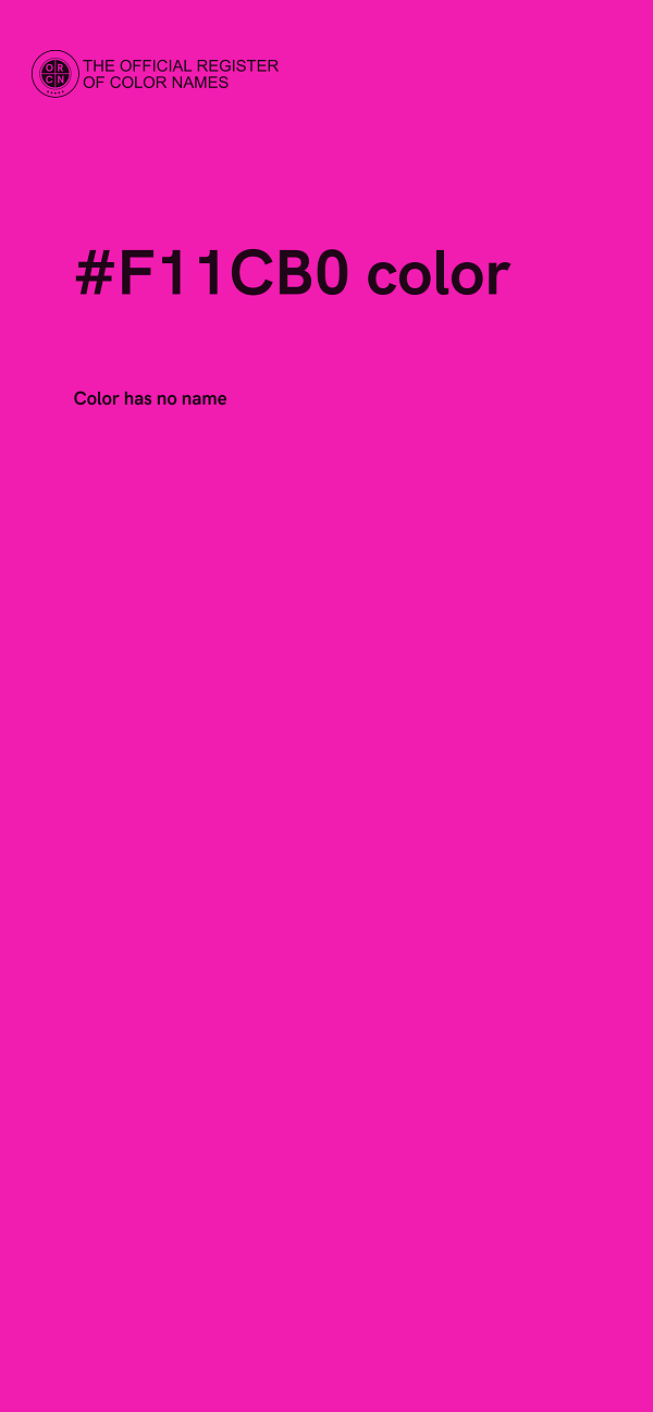 #F11CB0 color image