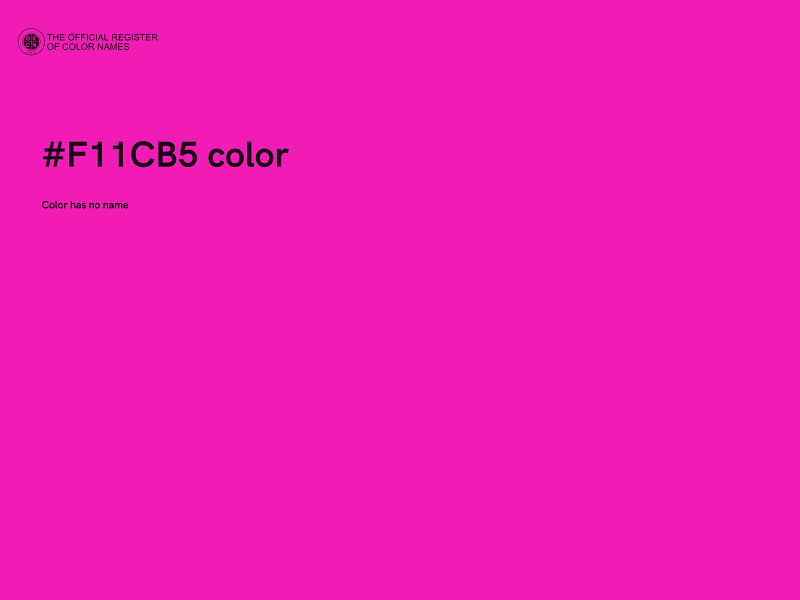 #F11CB5 color image