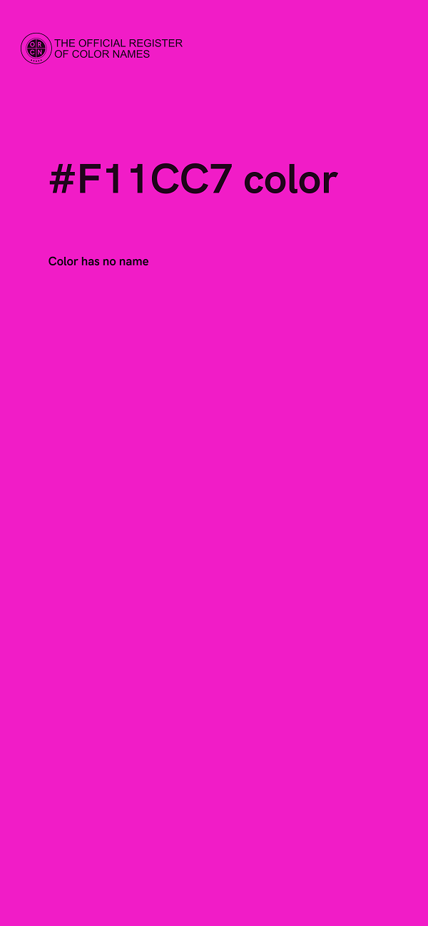 #F11CC7 color image