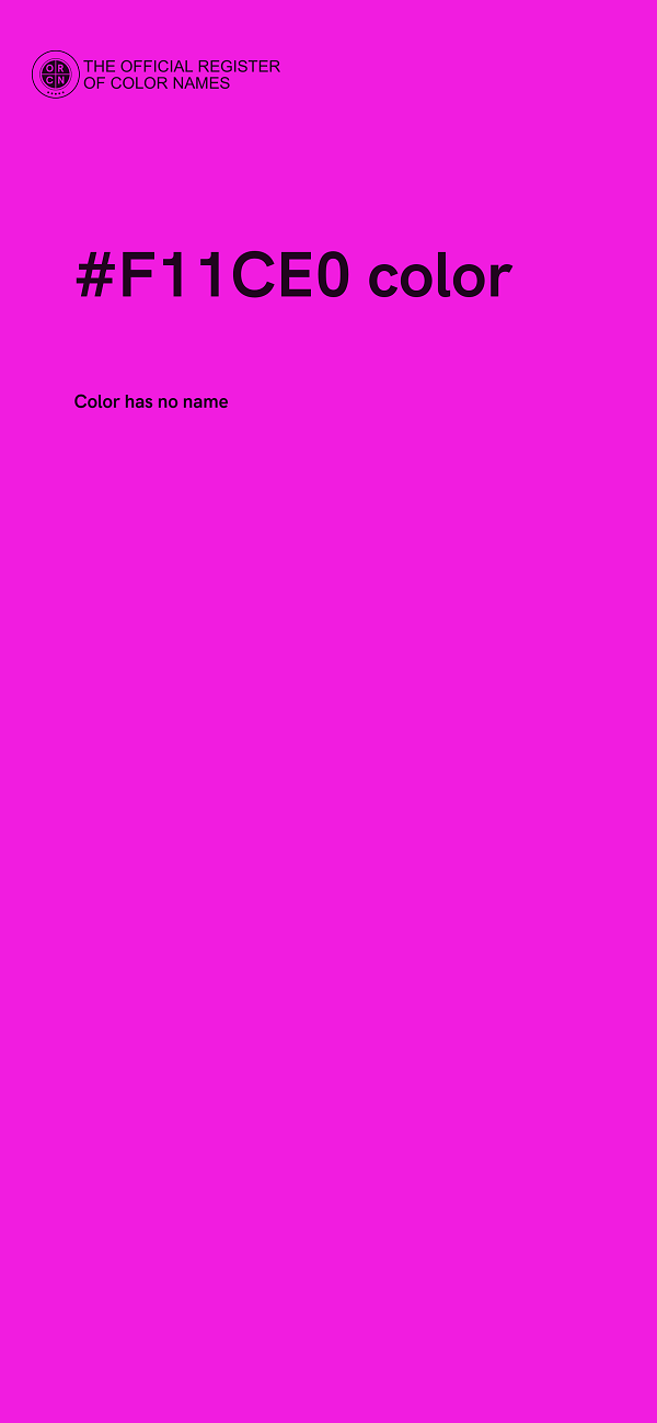 #F11CE0 color image