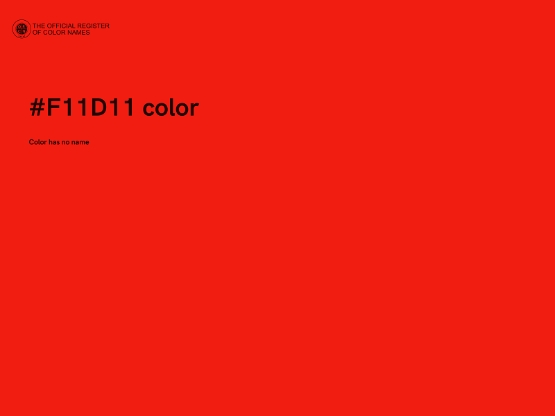 #F11D11 color image