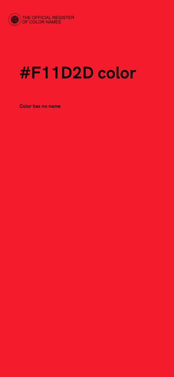 #F11D2D color image