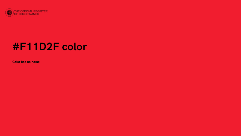 #F11D2F color image
