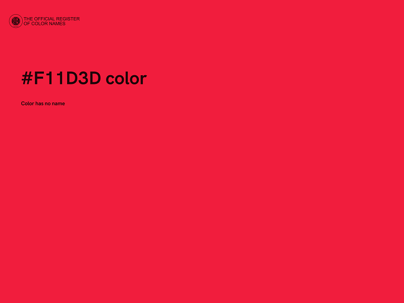 #F11D3D color image