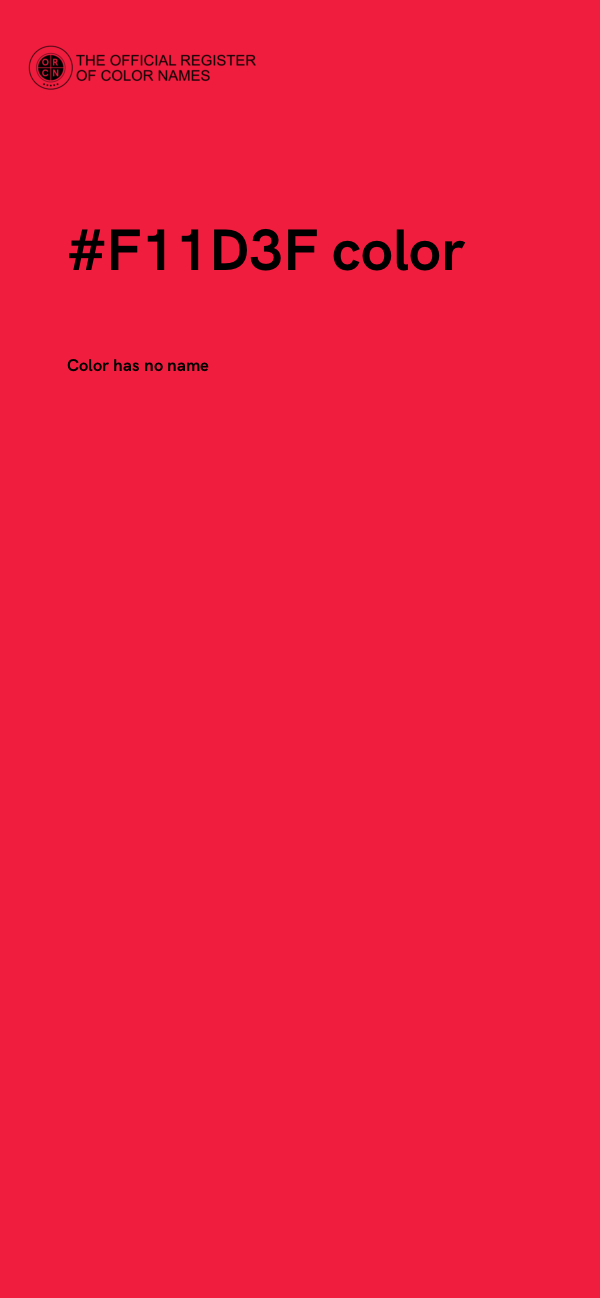 #F11D3F color image