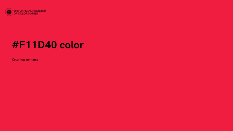 #F11D40 color image