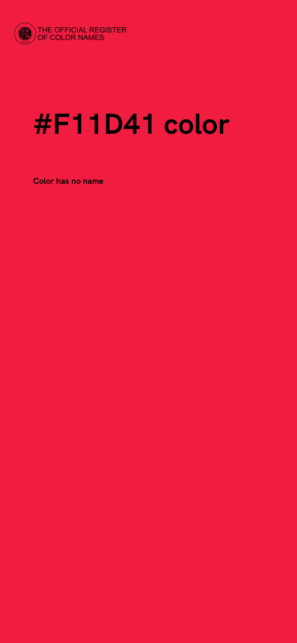 #F11D41 color image