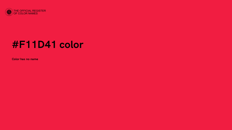 #F11D41 color image