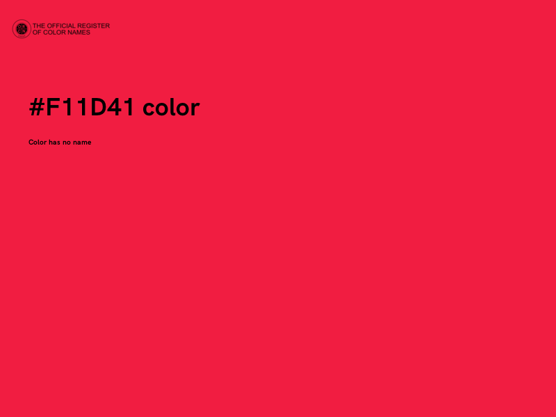 #F11D41 color image