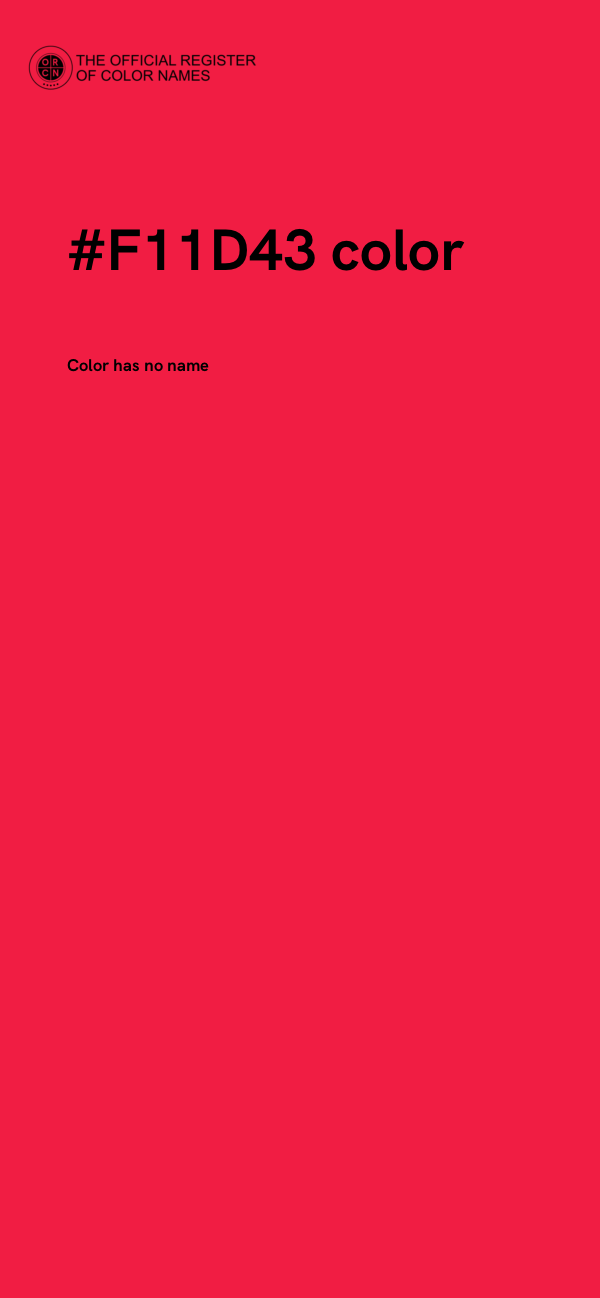 #F11D43 color image