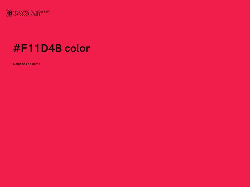 #F11D4B color image