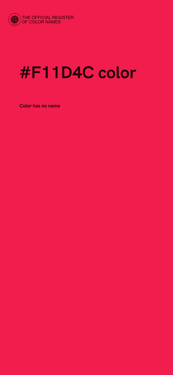 #F11D4C color image