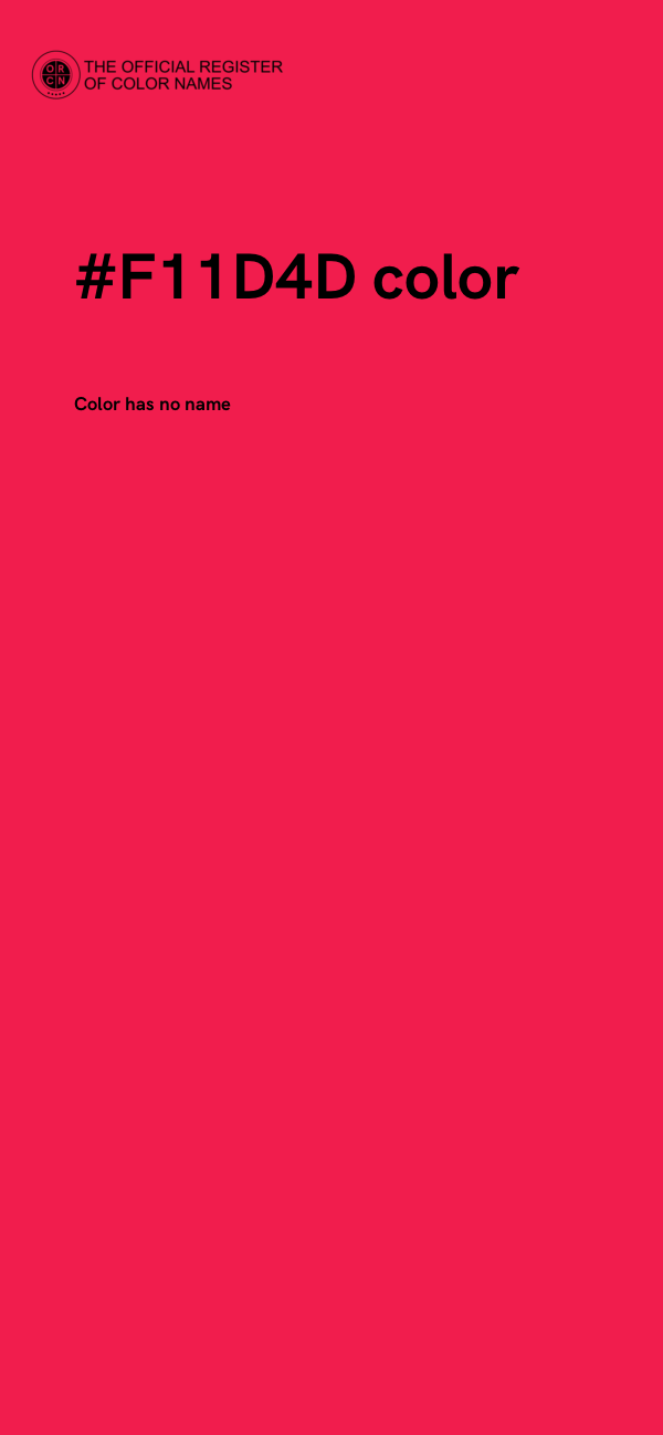 #F11D4D color image