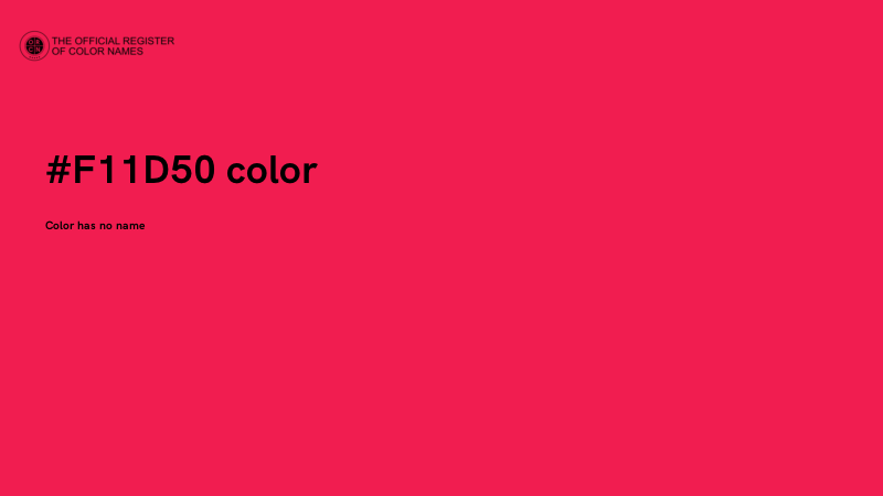#F11D50 color image