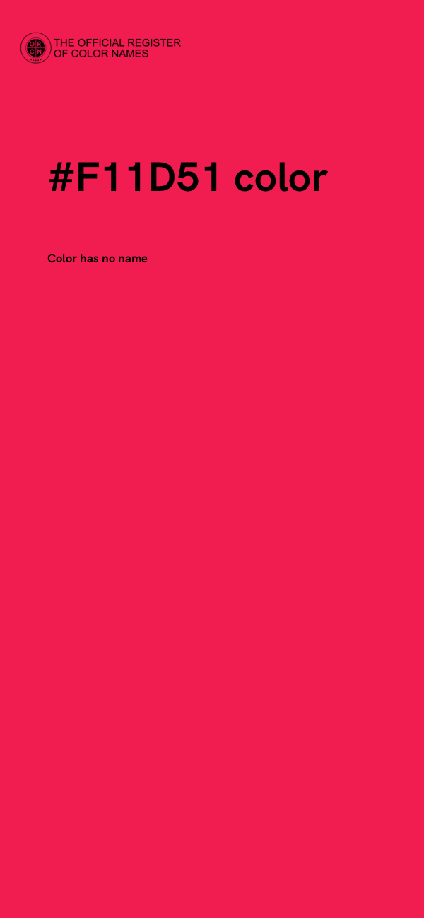 #F11D51 color image