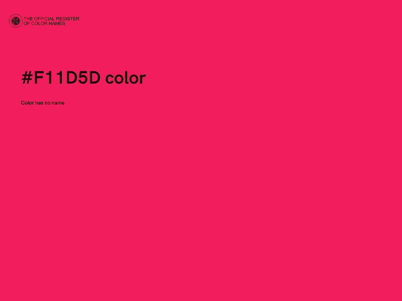 #F11D5D color image
