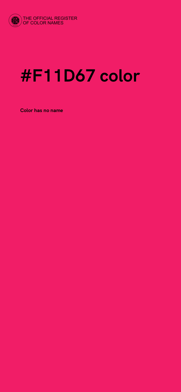 #F11D67 color image