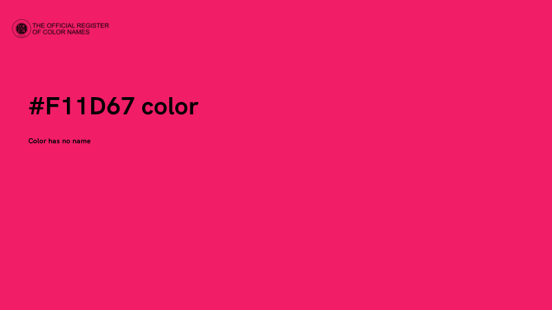 #F11D67 color image