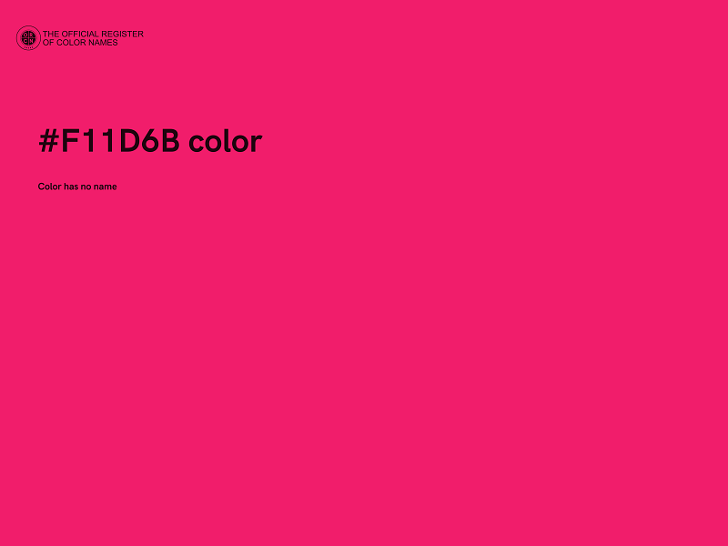 #F11D6B color image