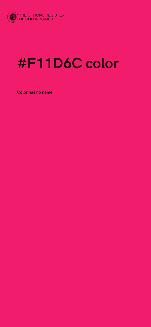 #F11D6C color image