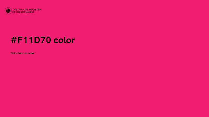 #F11D70 color image