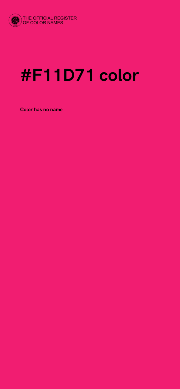 #F11D71 color image