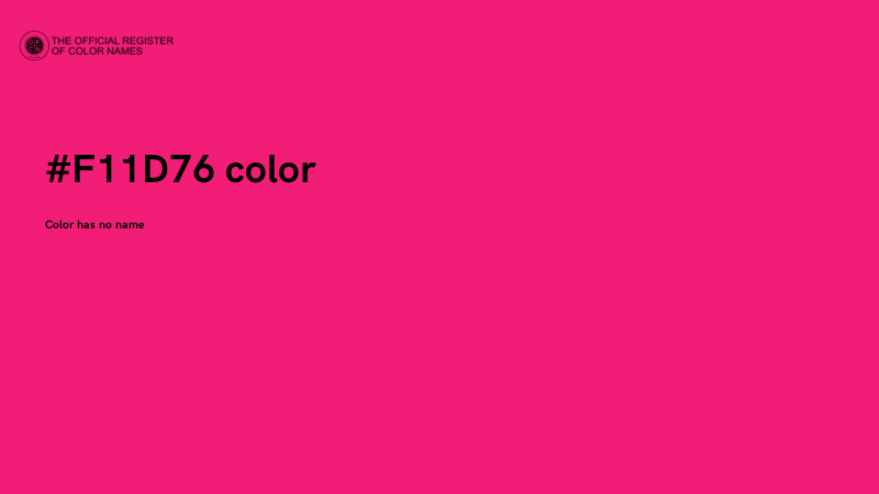 #F11D76 color image