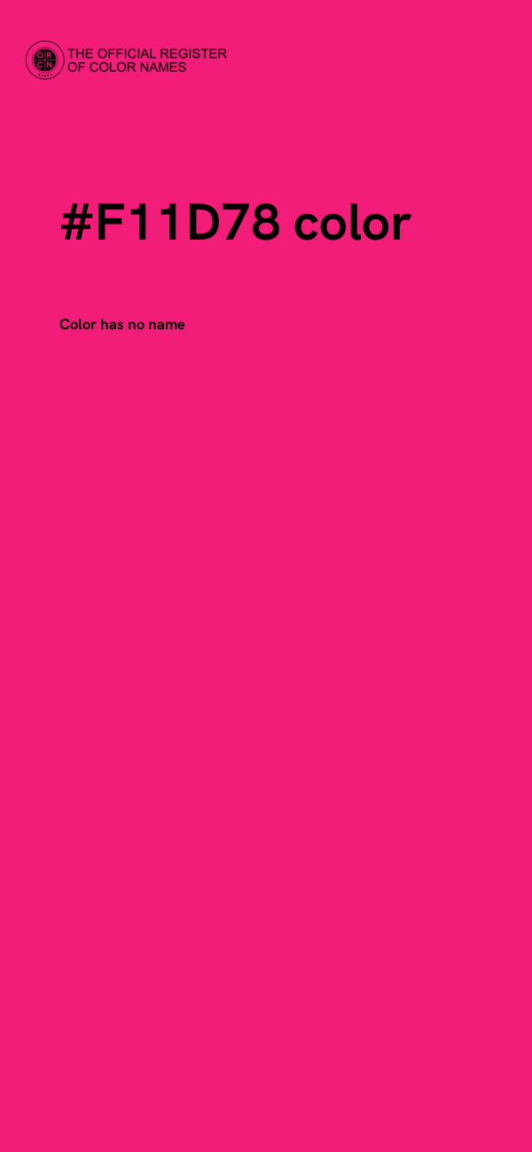 #F11D78 color image