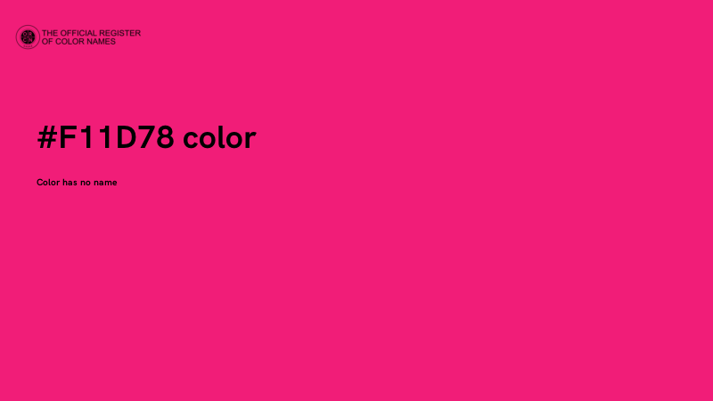 #F11D78 color image