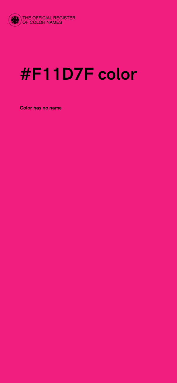 #F11D7F color image