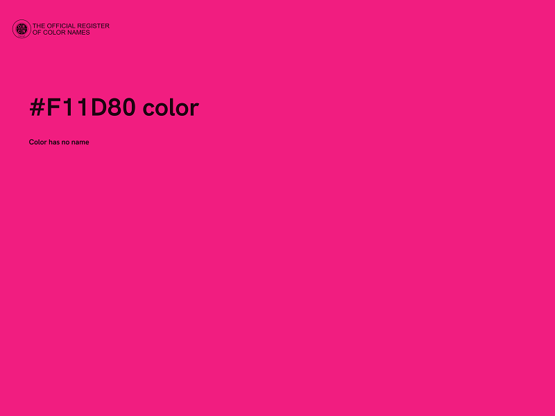 #F11D80 color image