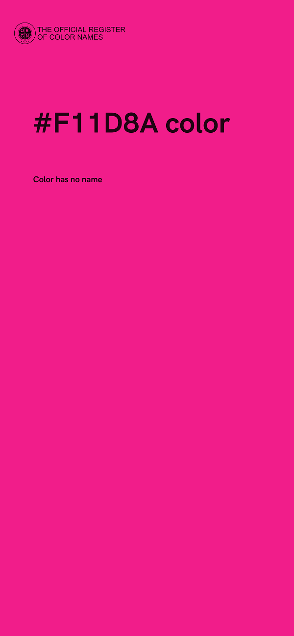 #F11D8A color image