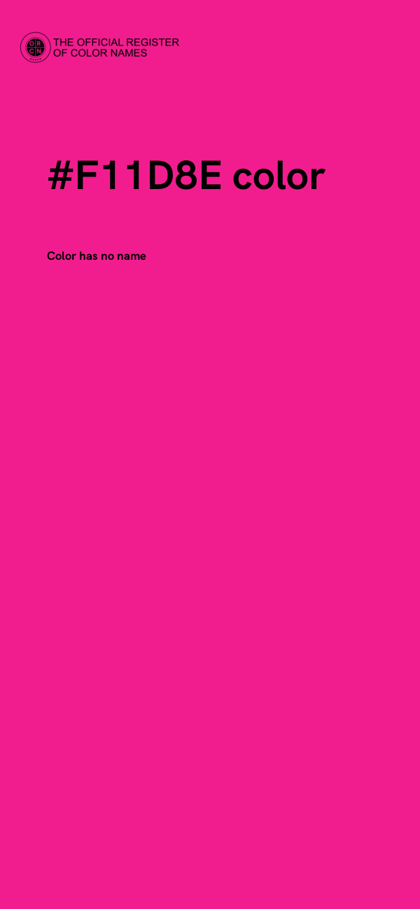 #F11D8E color image