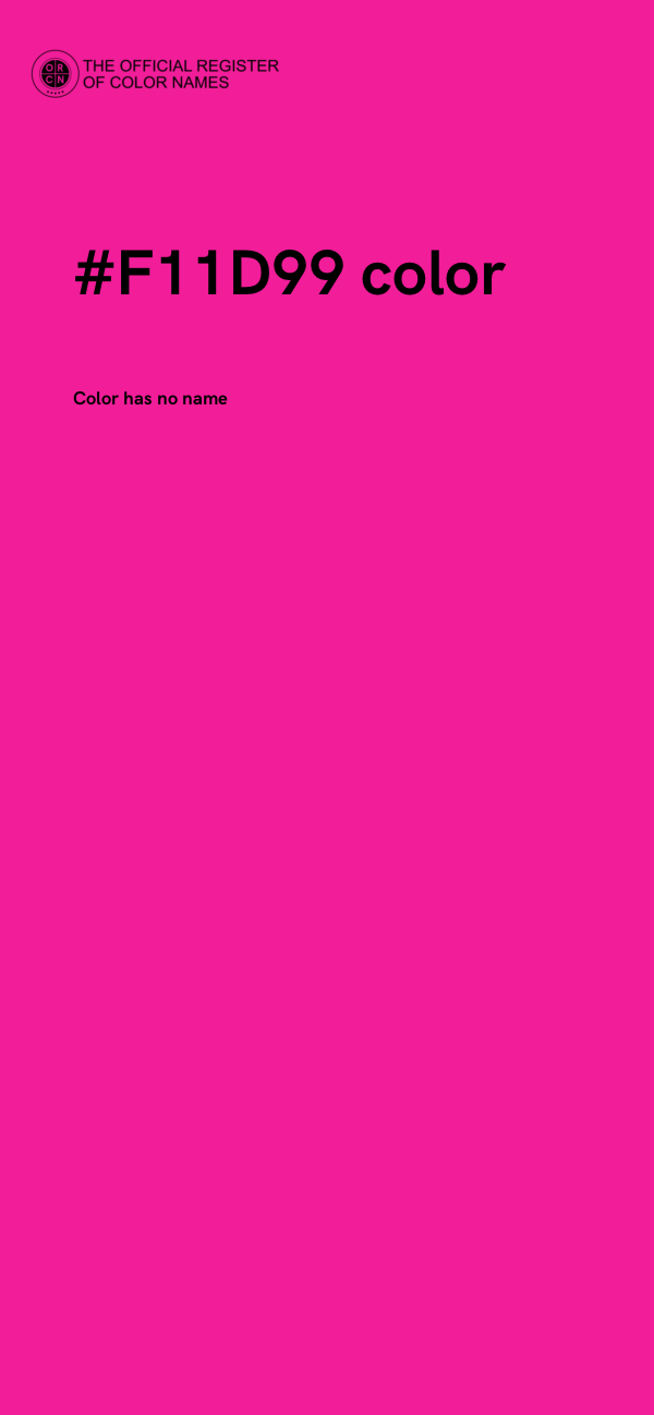 #F11D99 color image