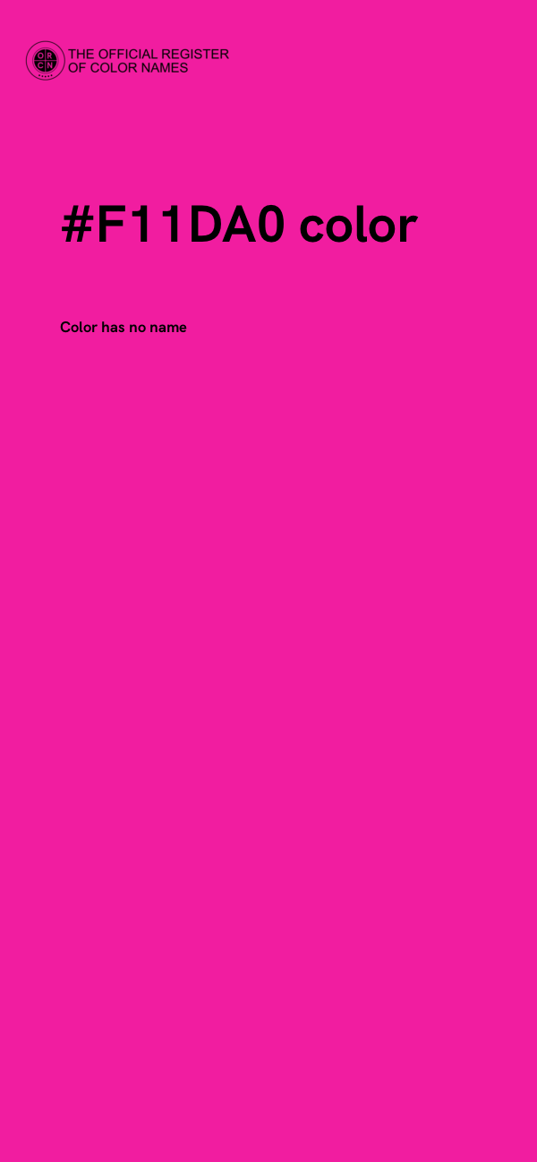 #F11DA0 color image