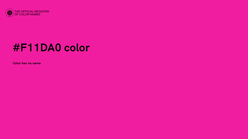 #F11DA0 color image
