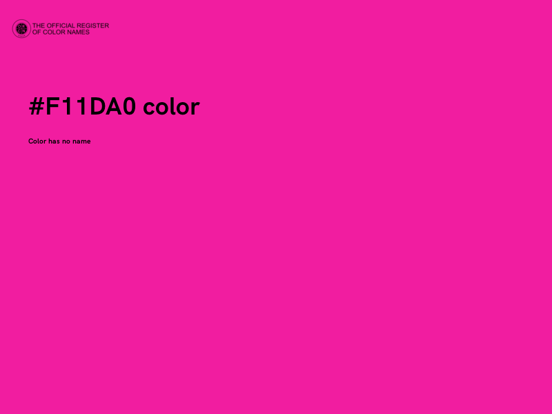 #F11DA0 color image