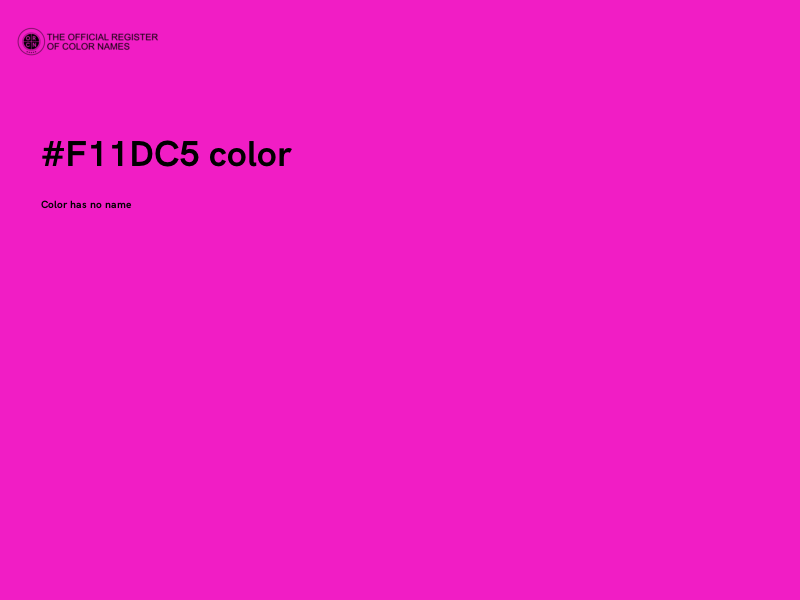 #F11DC5 color image