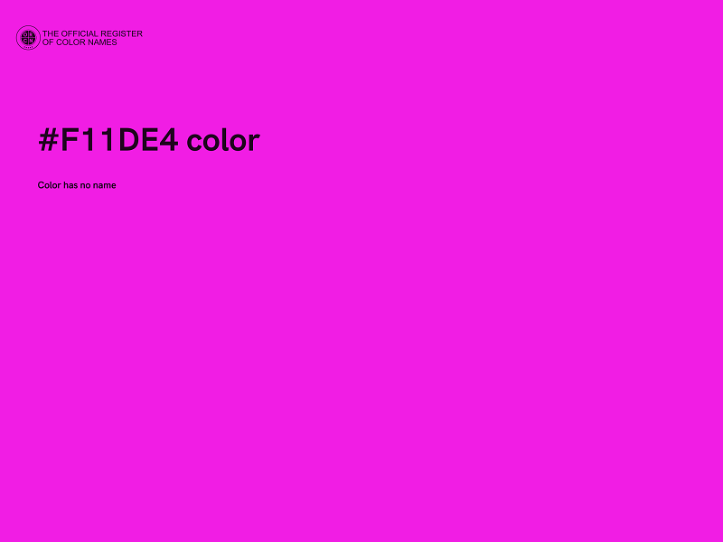 #F11DE4 color image