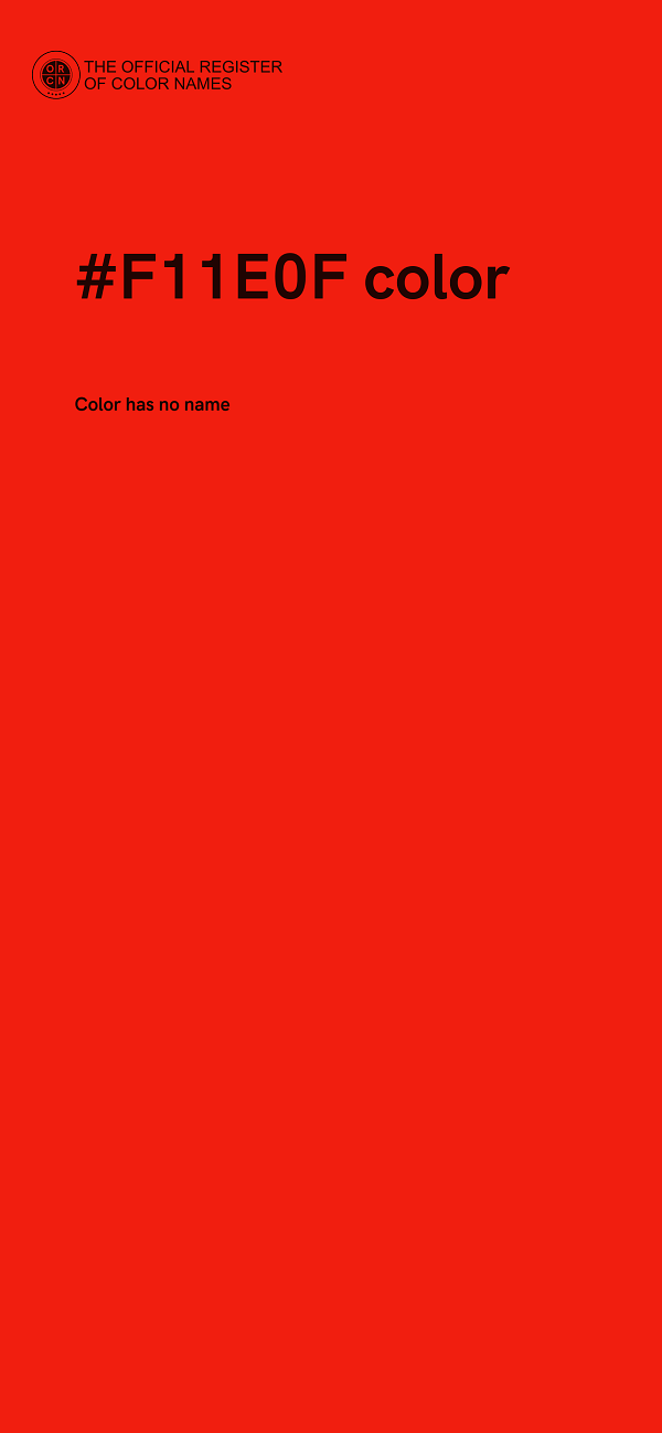 #F11E0F color image