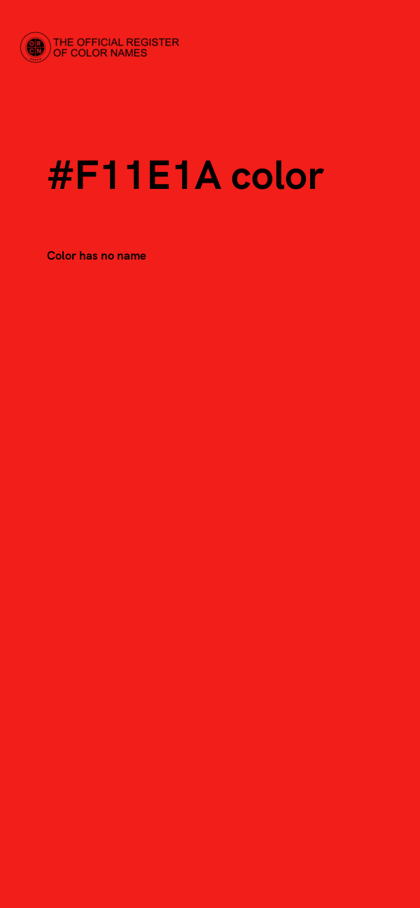 #F11E1A color image