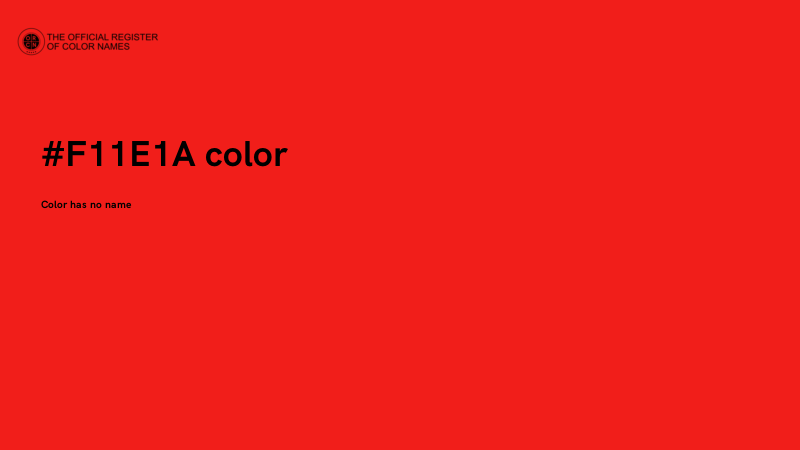 #F11E1A color image