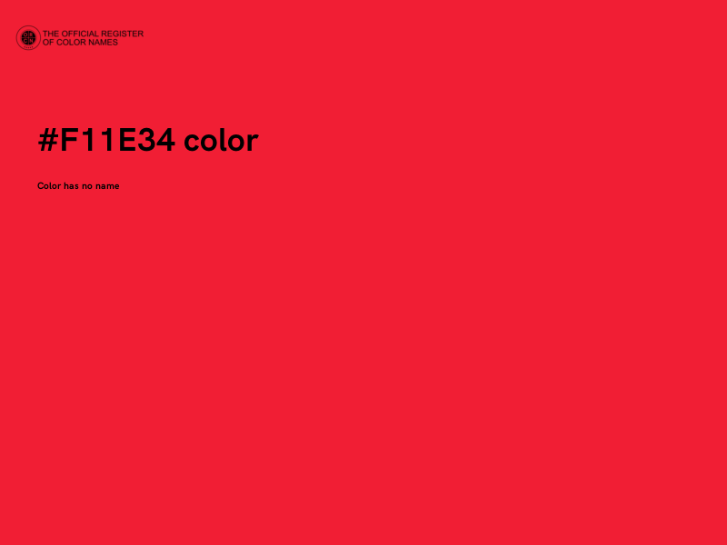 #F11E34 color image