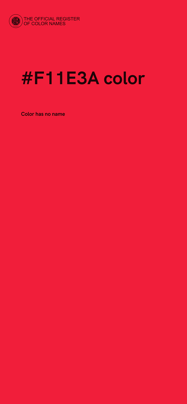 #F11E3A color image
