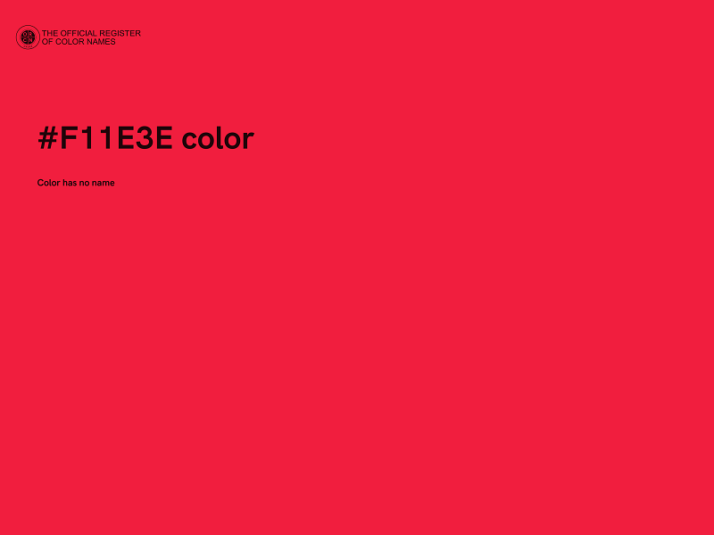 #F11E3E color image