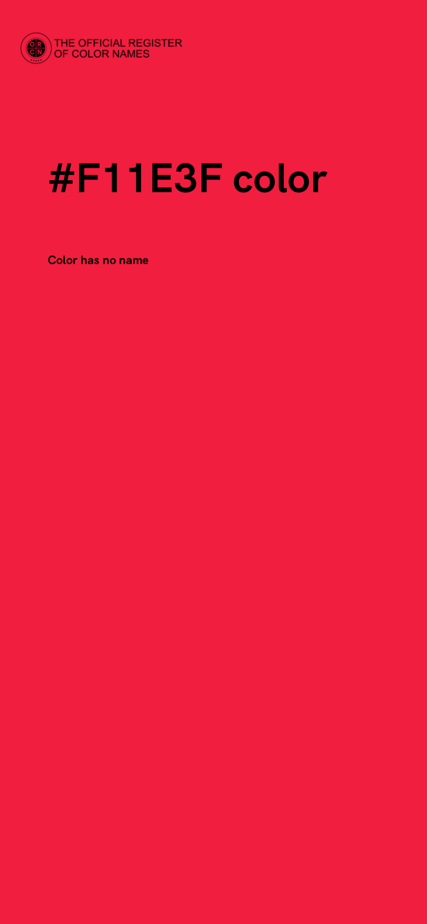 #F11E3F color image