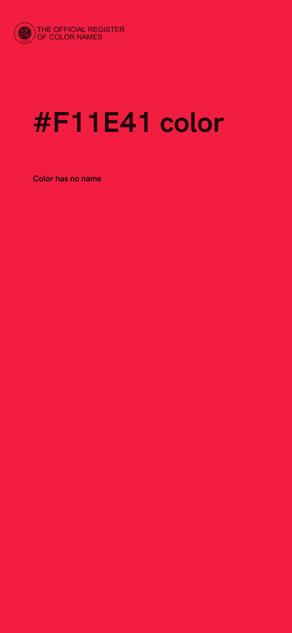 #F11E41 color image