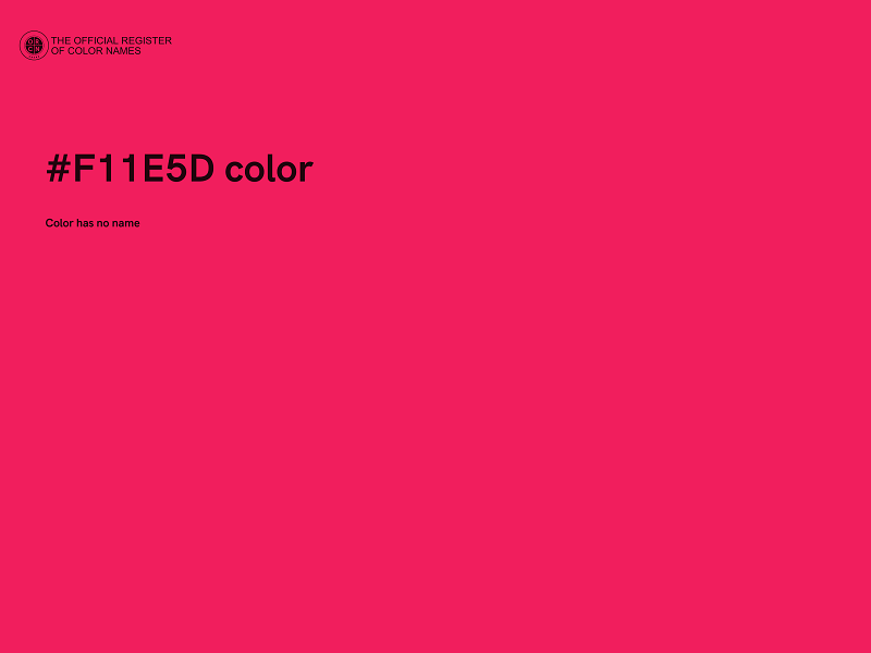 #F11E5D color image