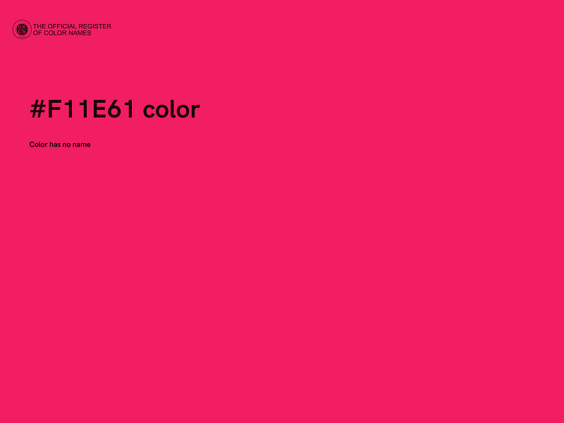 #F11E61 color image